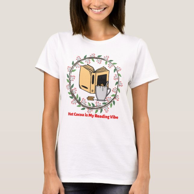 Camiseta O cacau é a minha vibração de leitura (Frente)