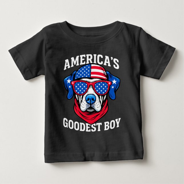 Camiseta O Cachorro de Menino Mais Goodecedor da América (Frente)