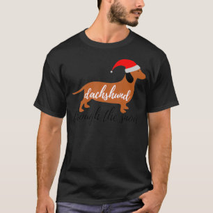 Camiseta O Cachorro De Natal Cachorro Gelado Através Do