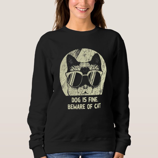 Camiseta O Cachorro É Uma Boa Cuidado Com O Sarcasmo De Gat (Frente)