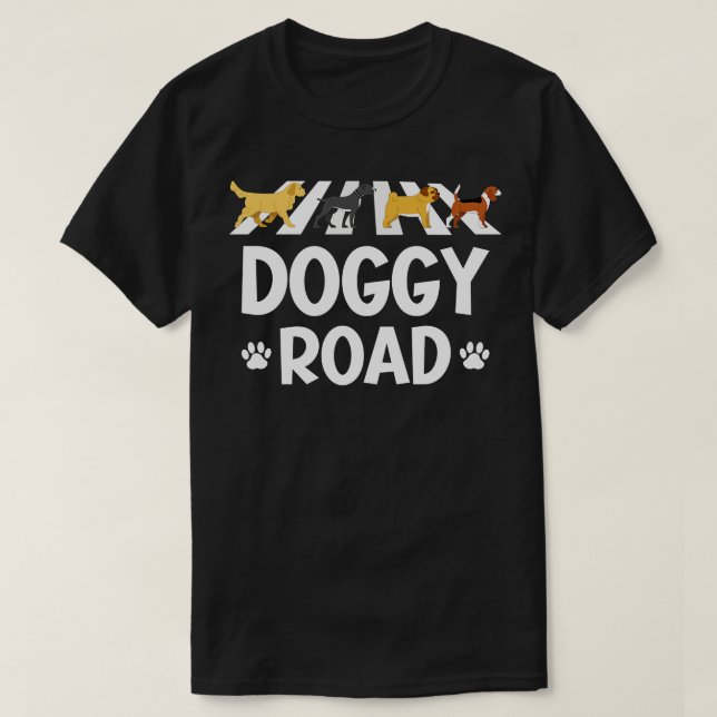 Camiseta O Cachorro Engraçado Passa O Cachorro Road Rock Mu (Frente do Design)