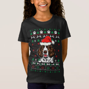 Camiseta O Cachorro Espanhol Inglês Aproxima o Natal Feio