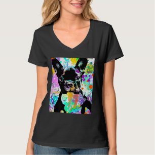 Camiseta O Cachorro Francês Adora Francês Brilhante Único P