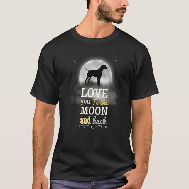 Camiseta O Cachorro Inglês Adora A Lua (Frente)