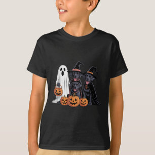 Camiseta O Cachorro Negro do Halloween Labrador Amava Pumpk