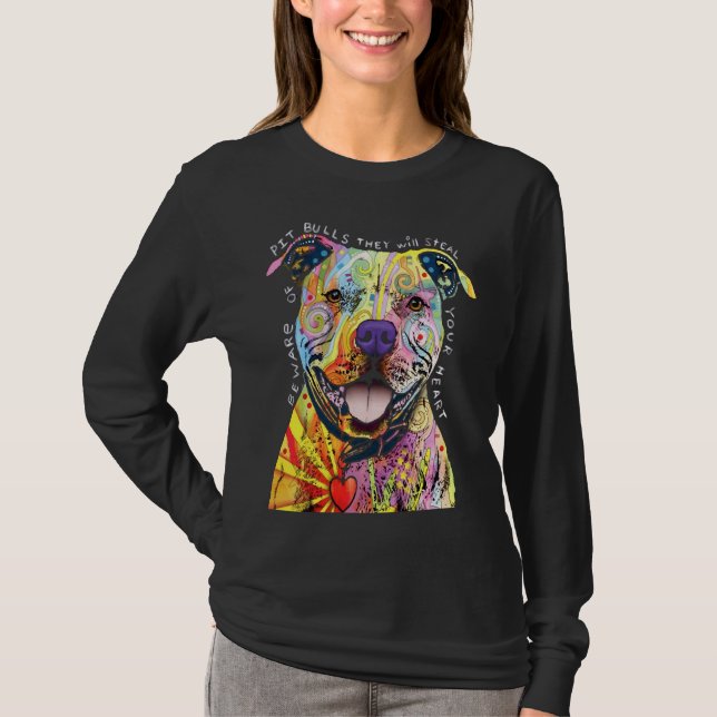 Camiseta O Cachorro Pitbull Adoro Pitbull (Frente)