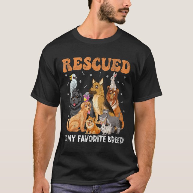 Camiseta O Cachorro Recuperado É O Meu Resgate De Animais D (Frente)