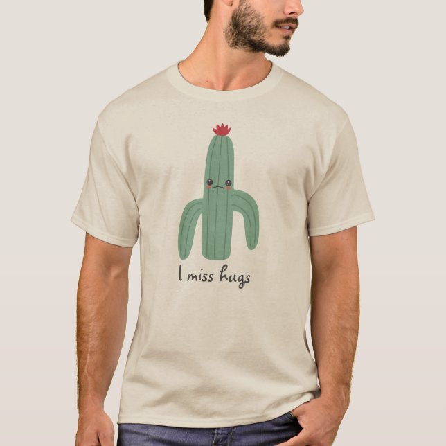 Camiseta O Cactus Bonito Perde Abraços (Frente)