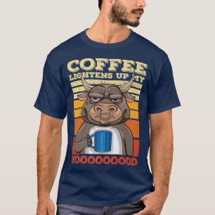 Camiseta O Café Bull Farmante Ilumina Meu Humor Para Homens