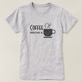 Camiseta O café compreende/Letra-T-camisa/Hoodies pretos