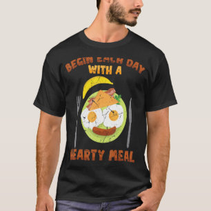 Camiseta O Café Da Manhã Começa Todos Os Dias Com Um Brunch