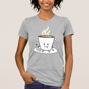 Camiseta O café do latte da caneca de café que come o