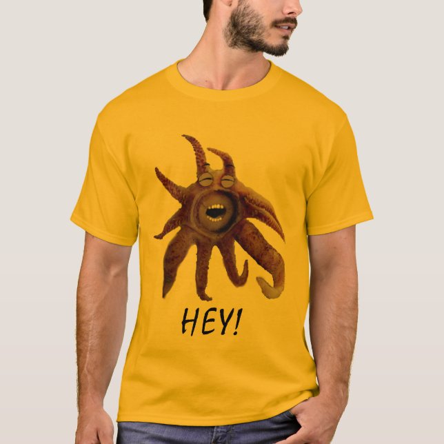 Camiseta O calamar diz Hey! (Frente)