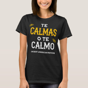 Camiseta O Calmas O Auto-falante espanhol Engraçado Calmo M