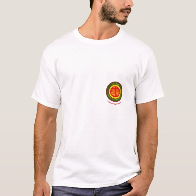 Camiseta O caminho dos peregrinos de Santiago Patch (Frente)