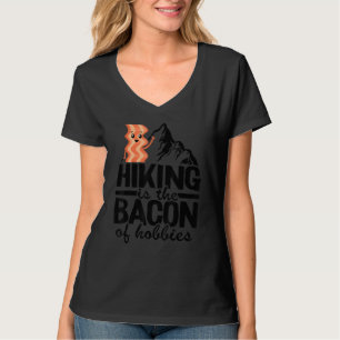 Camiseta O Caminho É O Bacon Dos Hobbies Acampando O Pai En