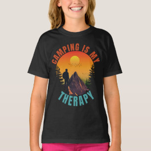 Camiseta O camping é meu presente de férias ao ar livre ter