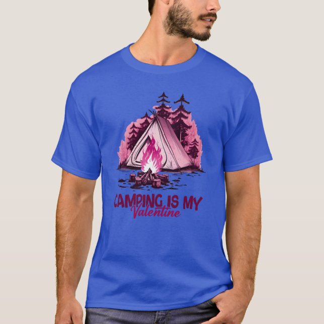 Camiseta O Camping É Minha Namorada garota (Frente)