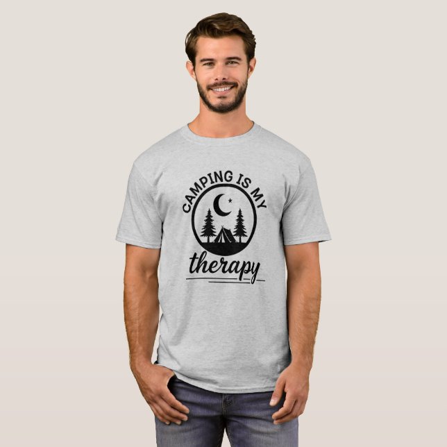 Camiseta O Camping é Minha Terapia (Frente Completa)