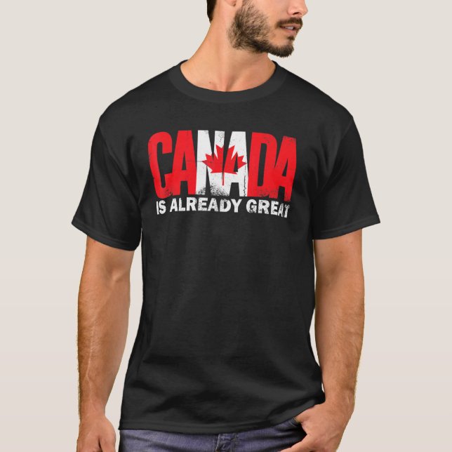 Camiseta O Canadá Já É Ótimo Orgulho do Dia do Canadá (Frente)
