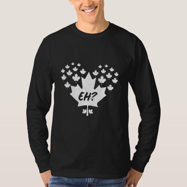 Camiseta O Canadá Mapeia Mulheres com Folha (Frente)