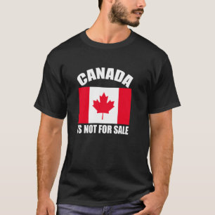 Camiseta O CANADÁ NÃO ESTÁ À VENDA Bandeira Canadense Meme