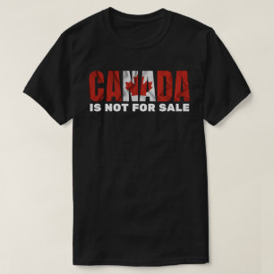 Camiseta O CANADÁ NÃO ESTÁ À VENDA Bandeira da Folha de Bor
