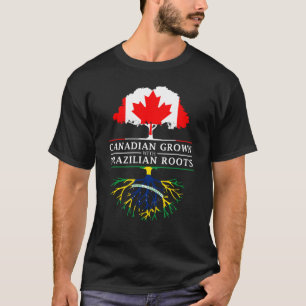Camiseta O canadense crescido com brasileiro enraíza