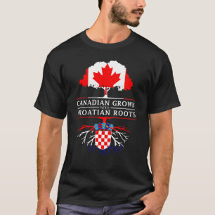 Camiseta O canadense crescido com croata enraíza Croatia