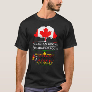 Camiseta O canadense crescido com Zimbabuense enraíza