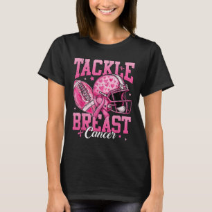 Camiseta O Cancer de futebol do seio, Cancer de peito rosa 