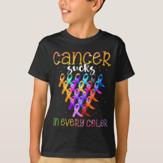Camiseta O câncer é terrível em todas as cores - fitas apoi