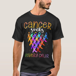 Camiseta O câncer é terrível em todas as cores - fitas apoi