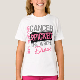 Camiseta O cancer escolheu a diva errada - cancro da mama