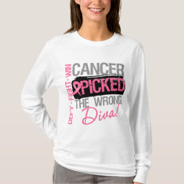 Camiseta O cancer escolheu a diva errada - cancro da mama