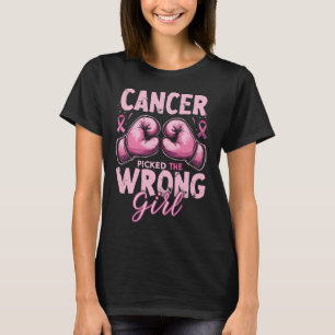 Camiseta "O Cancer escolheu a garota errada empoderando T-S