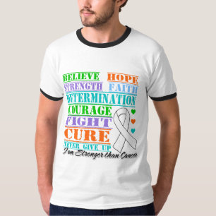 Camiseta O câncer pulmonar acredita a determinação da fo