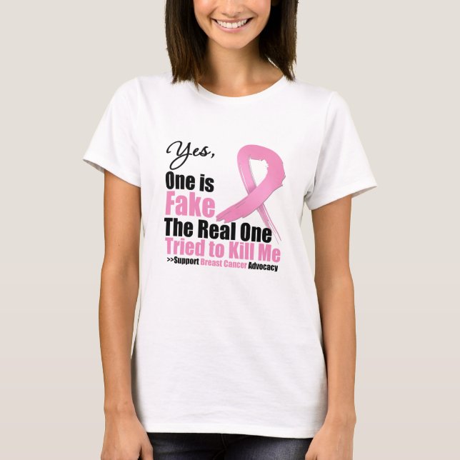 Camiseta O Cancer Um é Falso (Frente)