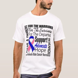 Camiseta O cancro da mama masculino eu visto um TRIBUTO da