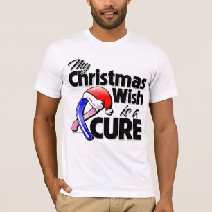 Camiseta O cancro da mama masculino meu desejo do Natal é