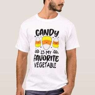 Camiseta O Candy É O Meu Hallowee De Milho Vegetal Favorito