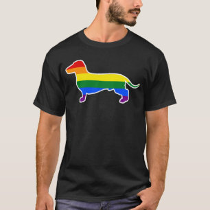 Camiseta O cão do orgulho gay veste a mamã do Doggy do