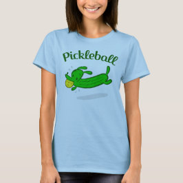 Camiseta O cão do Pickleball das mulheres conserva o
