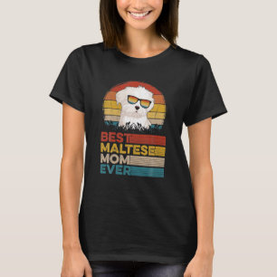 Camiseta O Cão Vintage É A Melhor Mãe Maltesa Que Já Deu O