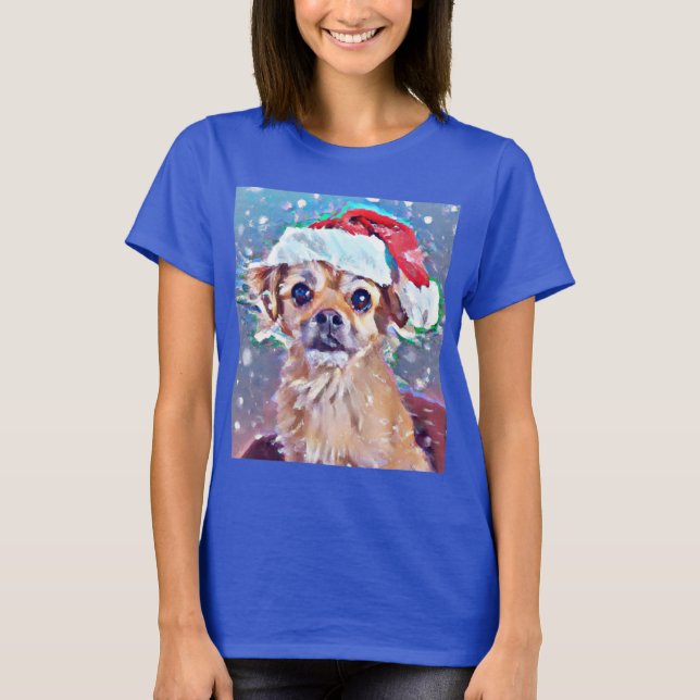 Camiseta O cãozinho de Natal mais fofo de todos os tempos! (Frente)