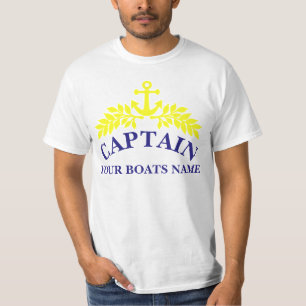 Camiseta O capitão do barco envia a âncora