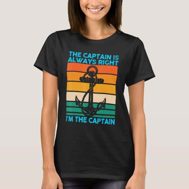 Camiseta O Capitão está sempre certo. Sou o Capitão Barco B (Frente)