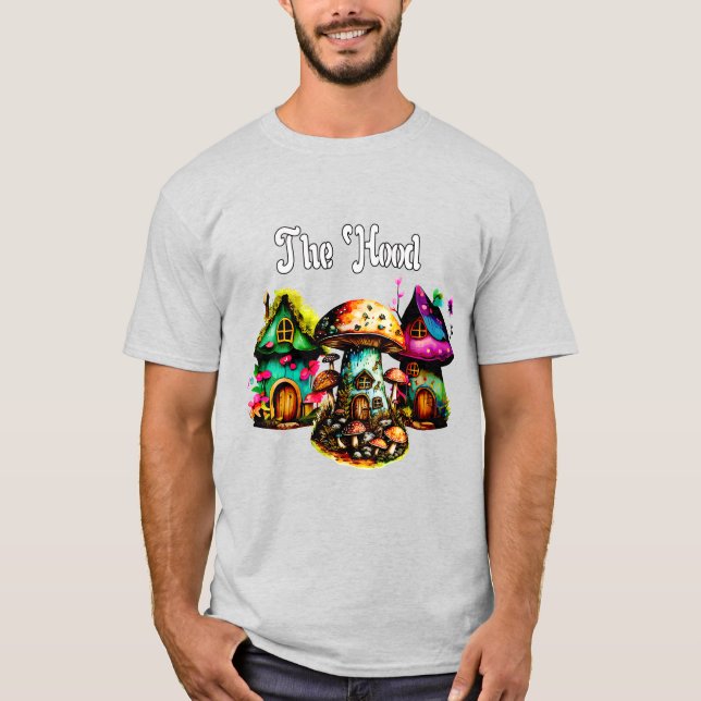 Camiseta O Capuz - Casas de Fada de Cogumelo Fantasia (Frente)