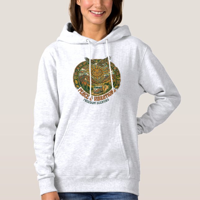 Camiseta O Capuz Peace & Vibrations (Frente)