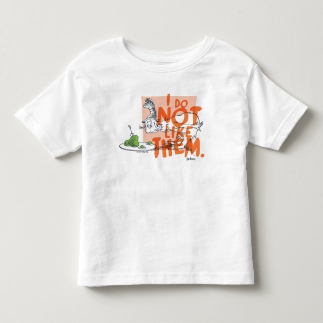 Camiseta O Cara Eu-Sou "Eu Não Gosto" do Dr. Seuss (Frente)